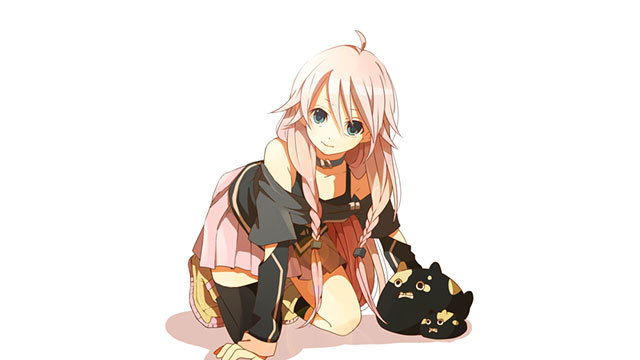 Ia シンプル白背景のかわいいイラスト壁紙 ボカロ画像