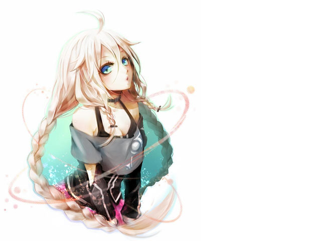 Ia シンプル白背景のかわいいイラスト壁紙 ボカロ画像