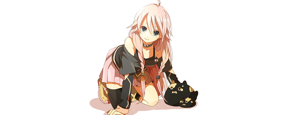 Ia シンプル白背景のかわいいイラスト壁紙 ボカロ画像