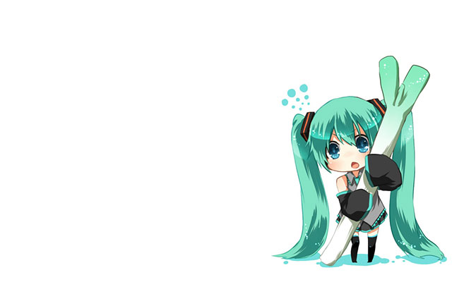 初音ミク ねぎとミクの可愛いイラスト画像 ボカロ壁紙