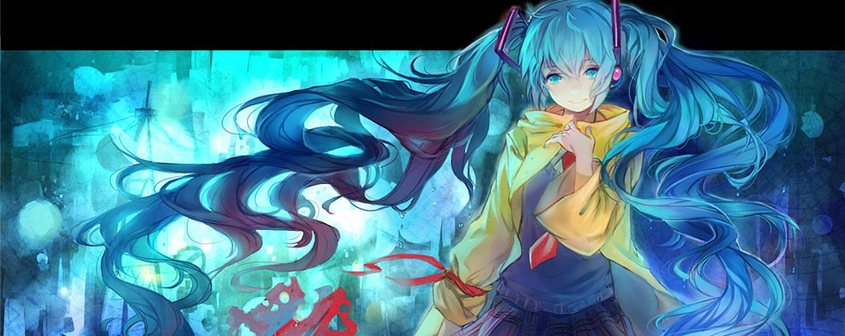 初音ミク 雨とミクを描いた綺麗なイラスト画像 ボカロ画像