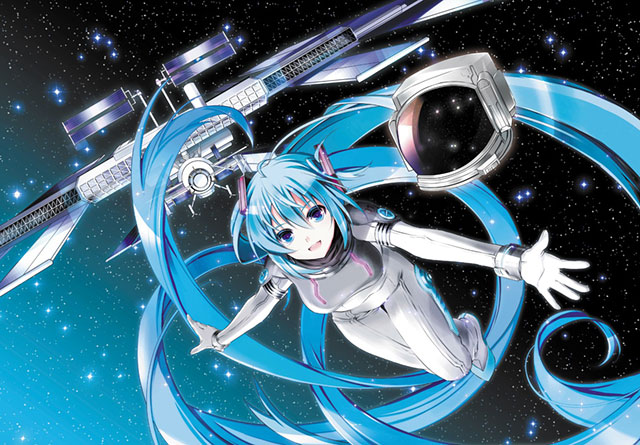 初音ミク 宇宙とミクの美しいイラスト壁紙 ボカロ画像