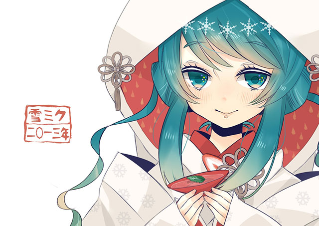 初音ミク 雪ミク13の可愛いイラスト画像 ボカロ壁紙