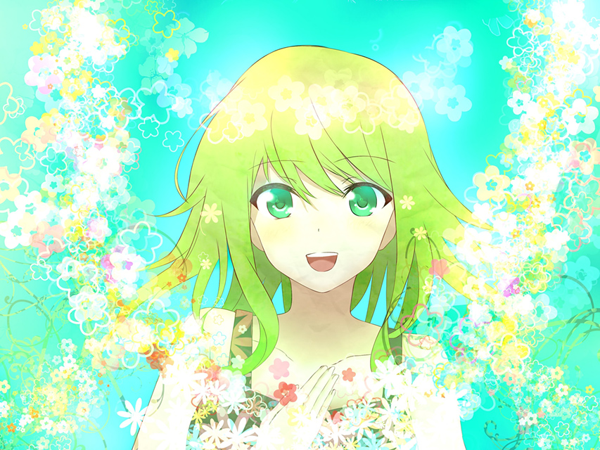 Gumi 花とグミの可愛いイラスト壁紙 ボカロ画像