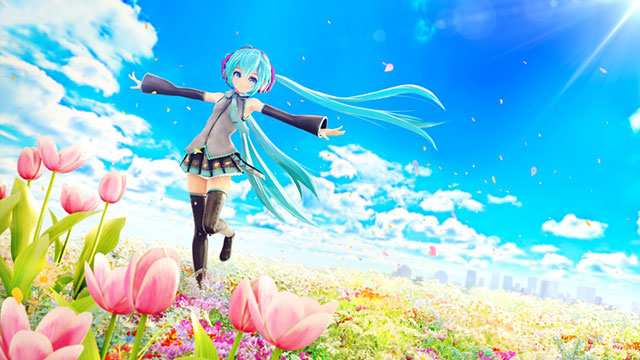 初音ミク 花とミクの高画質なイラスト画像 ボカロ壁紙