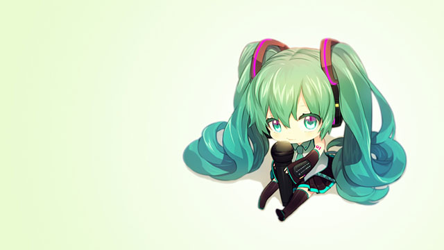 初音ミク ちびミクの高画質なイラスト壁紙 ボカロ画像