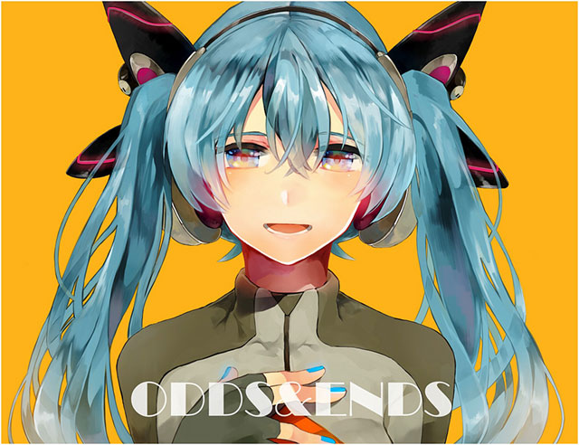 ODDS&ENDSの初音ミクをアップで描いた可愛いイラスト壁紙画像