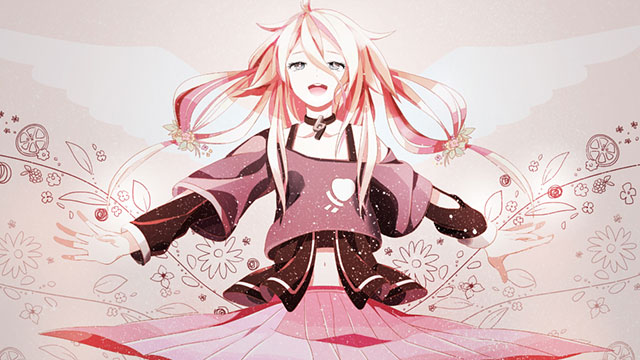 Ia イアと花をデザインしたイラスト壁紙 ボカロ画像