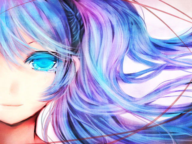 初音ミク 美しい水彩塗りのミクのイラスト画像 ボカロ壁紙