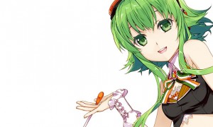【GUMI】グミの白背景のシンプルなイラスト壁紙【ボカロ画像】